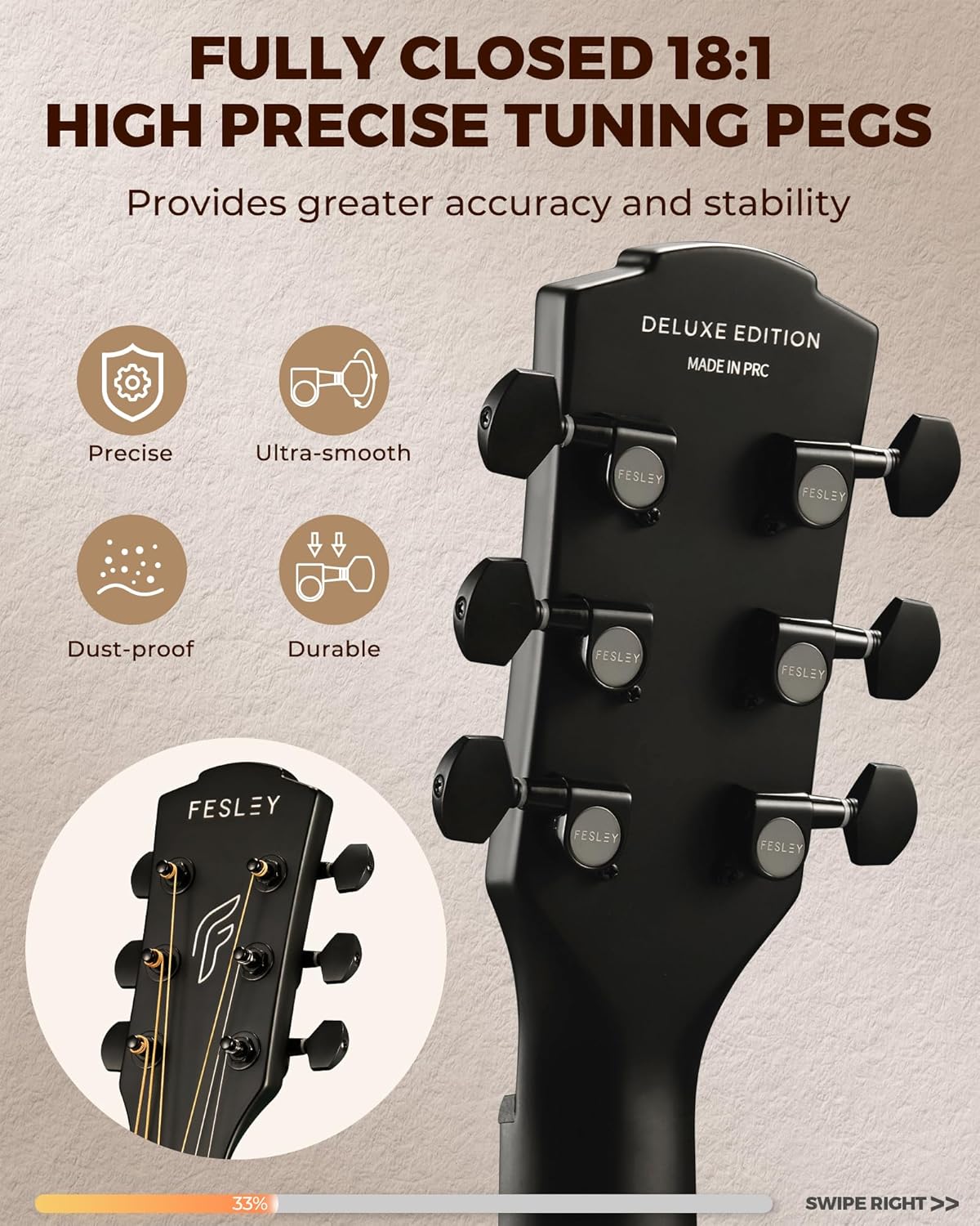 Acoustic Guitar Kit, 41 Inch Full Size 6 String Cutaway Guitarra Acústica for Beginner Adults with Tuner, Gig Bag, Strap, Steel Strings, Capo, Pickguard, Picks, FD60C, Black