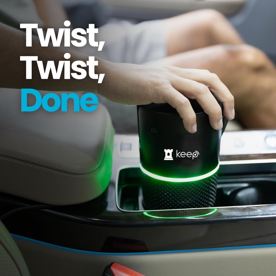 Keep Car Alarm - 4G/LTE, Anchoring Anti-Theft & Break-in Deterrent, GPS, Motion Sensing (PIR/Radar), 1080p Pictures & Video, 120dB Sound and Flashing Bright LEDs