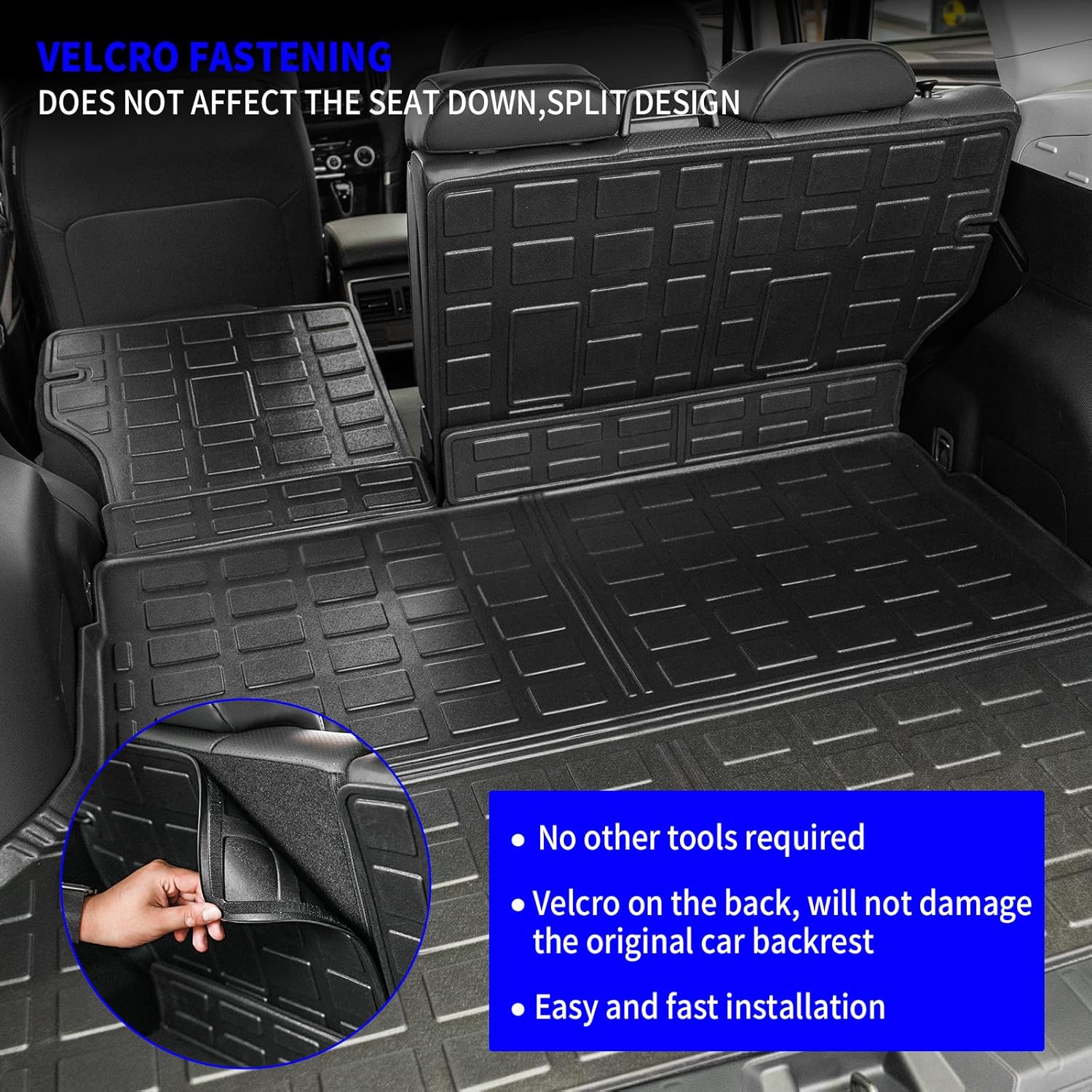 Rongtaod Floor Mats Compatible with 2019-2024 Subaru Forester Trunk Mat Cargo Mat Cargo Liner Back Seat Cover Protector 2023 Forester Accessories (Trunk Mats+Backrest Mats+Floor Mats)