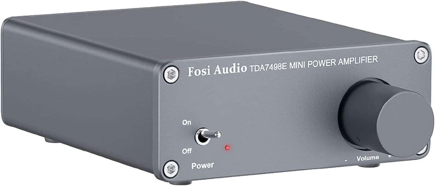 Fosi Audio TDA7498E 2 Channel 160W x2 Stereo Audio Amplifier Mini Hi-Fi Class D Car Integrated Amp for Passive Speakers with 24V Power Supply