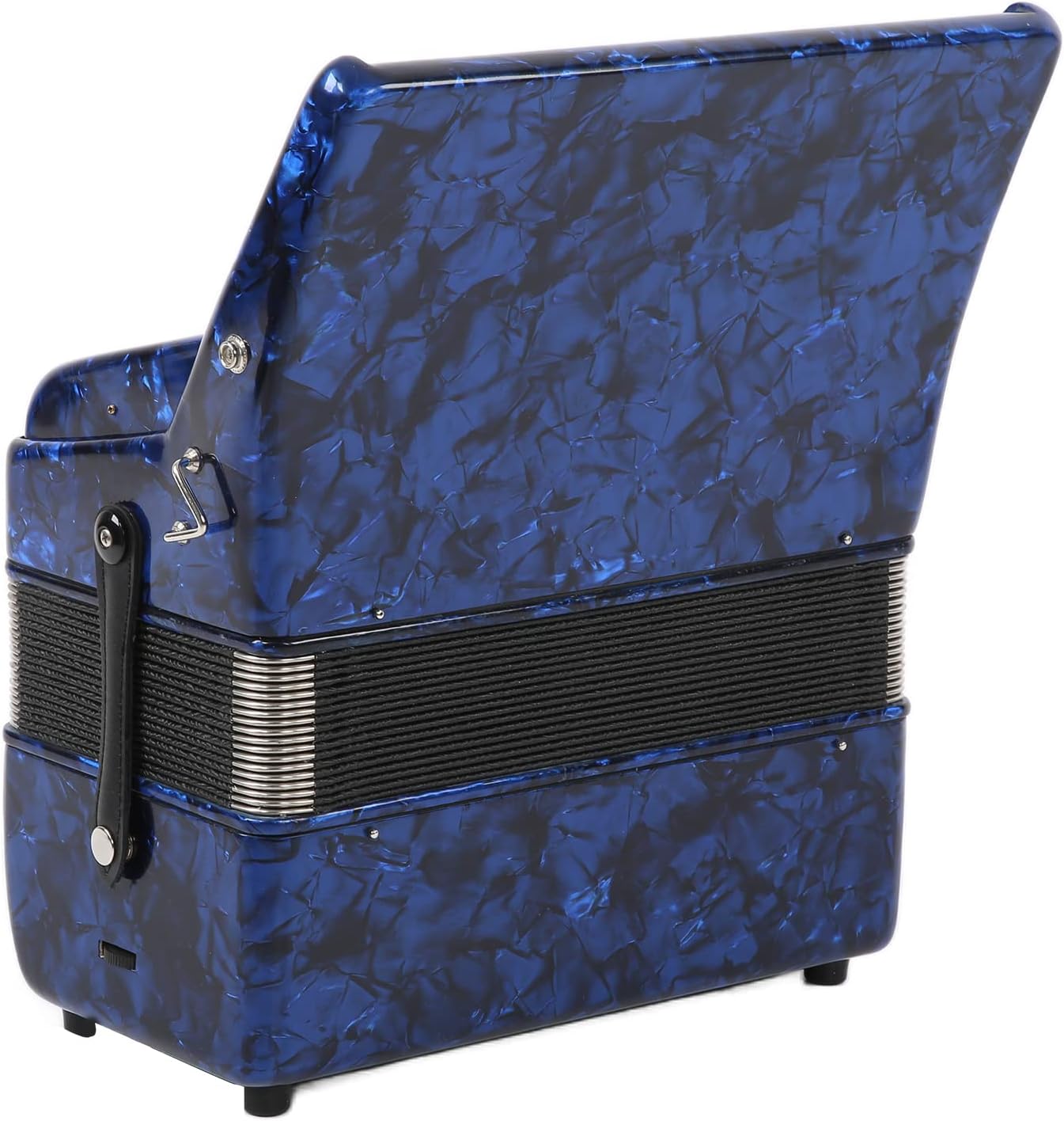 Accordion, 26 Key 48 Bass Exquisite Celluloid Piano Accordion with Strap, 13.3 x 15.3 x 7in Professional Button Accordion Musical Instrument for Beginners for Stage Performance