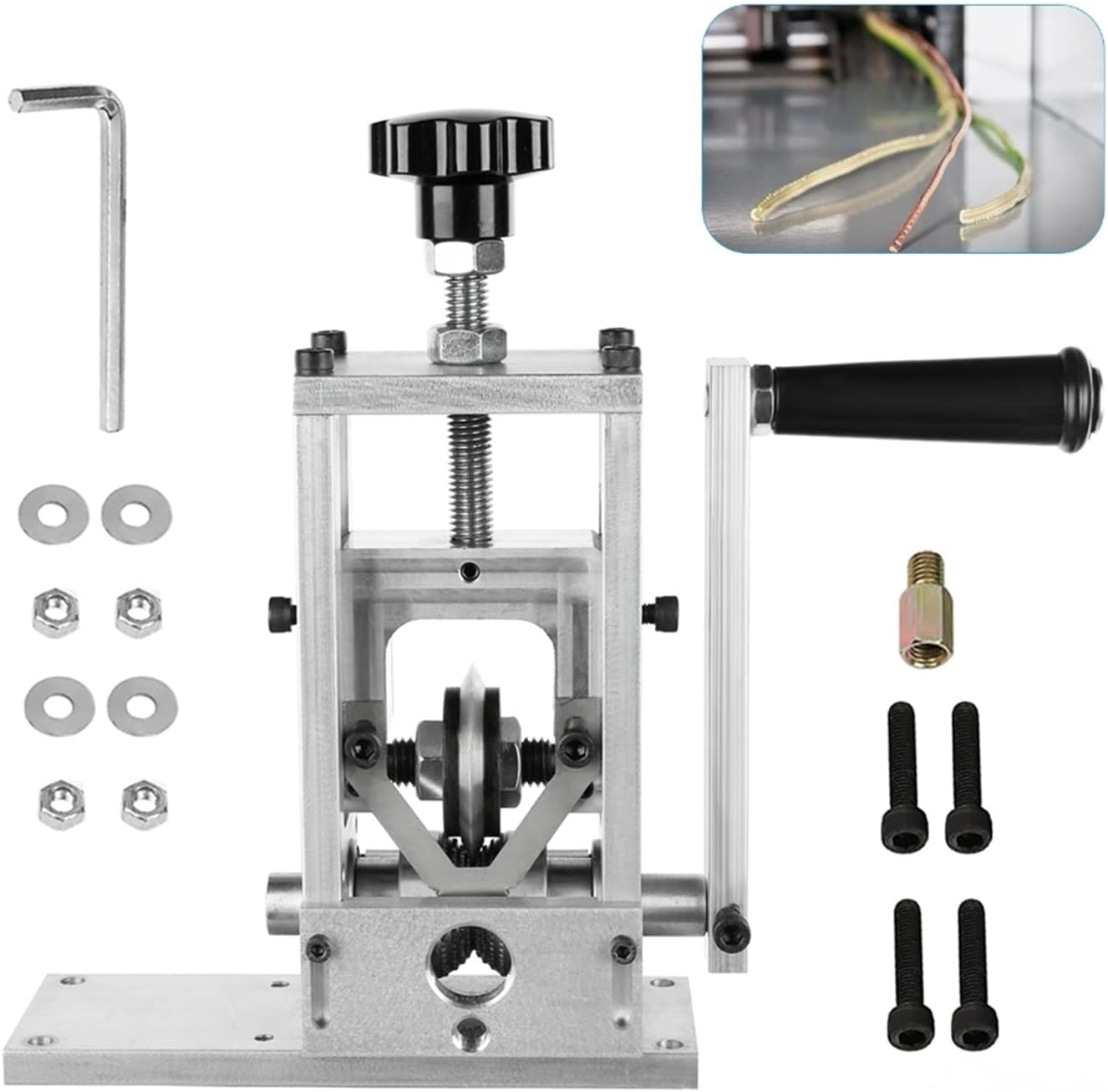 Manual Copper Wire Stripping Machine Scrap Recycle Tool Cable Stripper Peeler Machine Wire Diameter 1-70mm Peeling Tool with Efficiency(1mm-70mm)