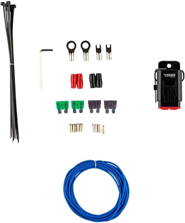 DS18 Hydro MOFCKIT8 8 Gauge Marine Tinned Amplifier Installation Wiring Kit – Up to 960 Watts, OFC 100% Cooper
