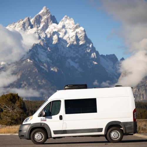 RecPro RV Air Conditioner 15K Quiet Low Profile AC Unit with Heat Pump | Condensate Pump & Remote Control | Ducted & Non-Ducted | Black or White | Slim Rooftop Design (Black, Non-Ducted)