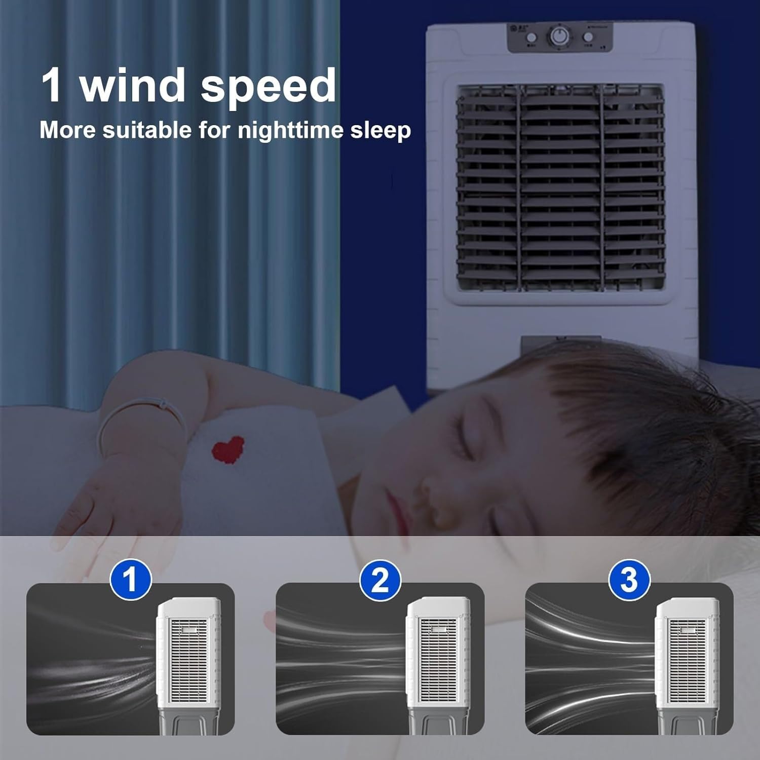 Evaporative Air Cooler, Portable 3-in-1 Air Conditioner with 120° Oscillation, 90L/24 Gal Water Tank, 3 Speeds for Indoor & Outdoor Use