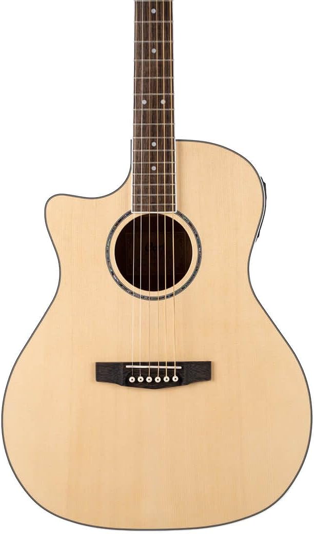 Cort GAMEDXOP Grand Regal Acoustic Electric Cutaway Guitar, Open Pore