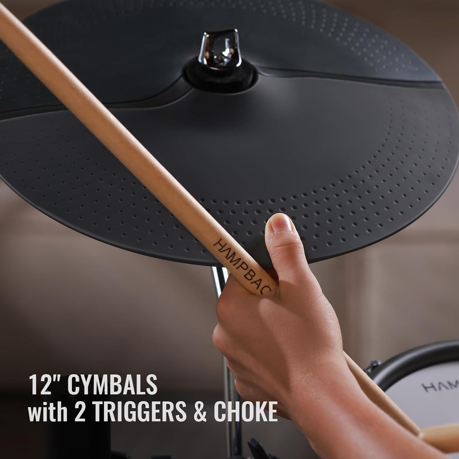 ACE-310 Electric Drum Set with 8'' Drum Pads, 12'' Cymbals with Choke, 5