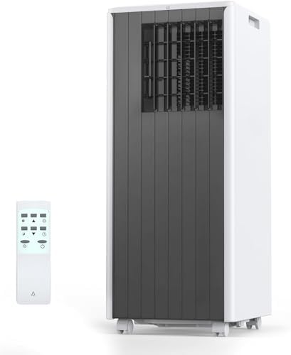 8000 BTU Portable Air Conditioner for 250-350 Sq Ft 3-In-1 AC Unit with Cooling/Dehumidifier/Fan Modes, Remote, 24H Timer & Installation Kit for Home/Office/Dorm