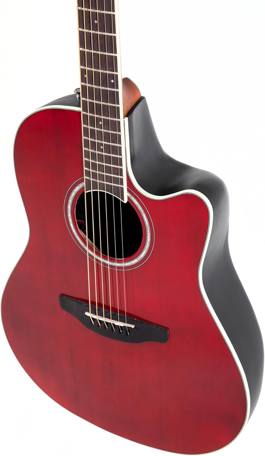 Ovation CS24-RR Celebrity Standard Mid Depth Ruby Red elektrisch-akoestische westerngitaar (OV531124)