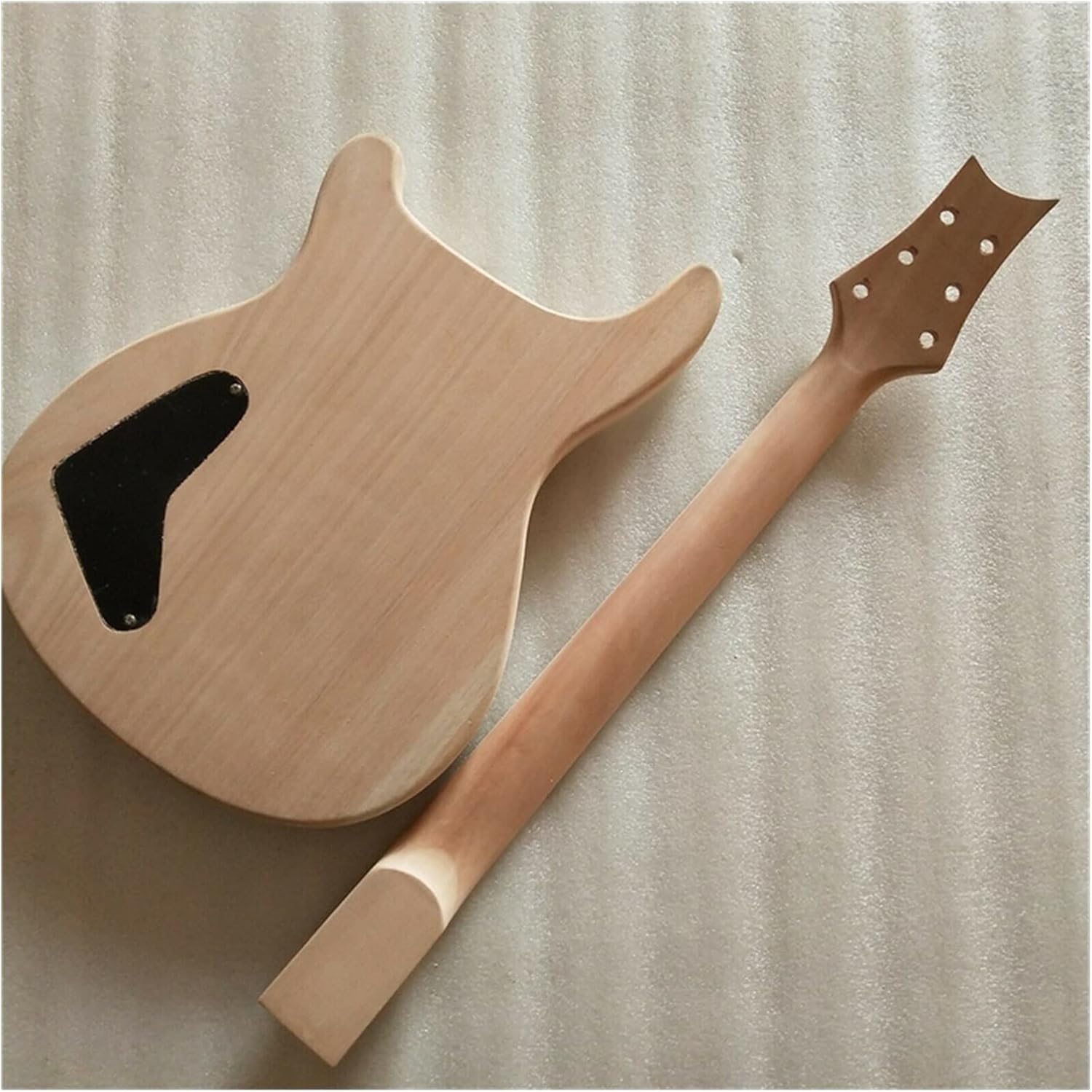 Unfinished Guitar Body 1 Set Unfinished Guitar Neck and Body Electric Guitar Kit Guitar DIY Accessory