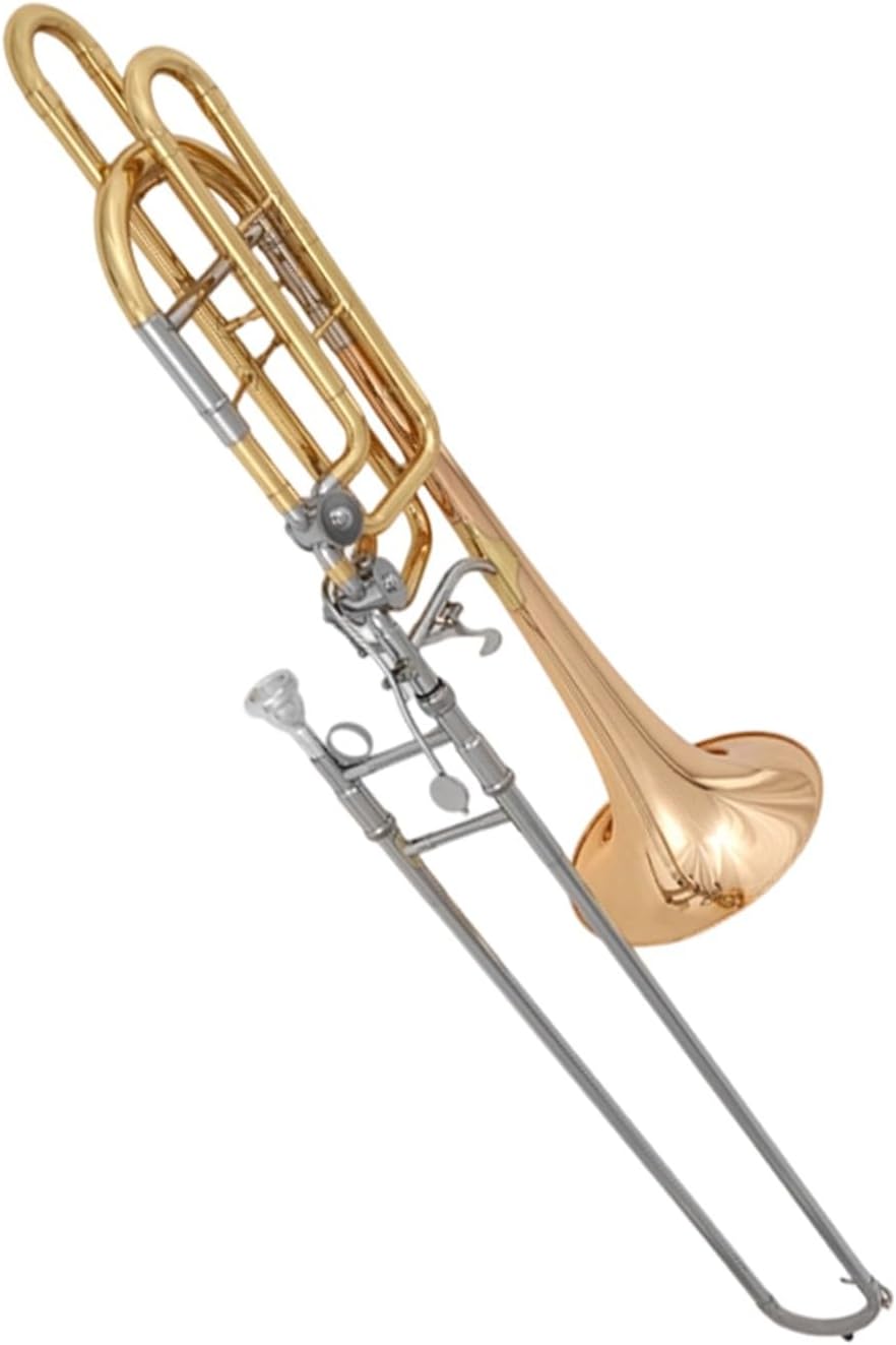 Adult Trombone Instrument Bass Bb/F Pitch Shifted Lacquer Gold Trombone Professional Performance Instrument