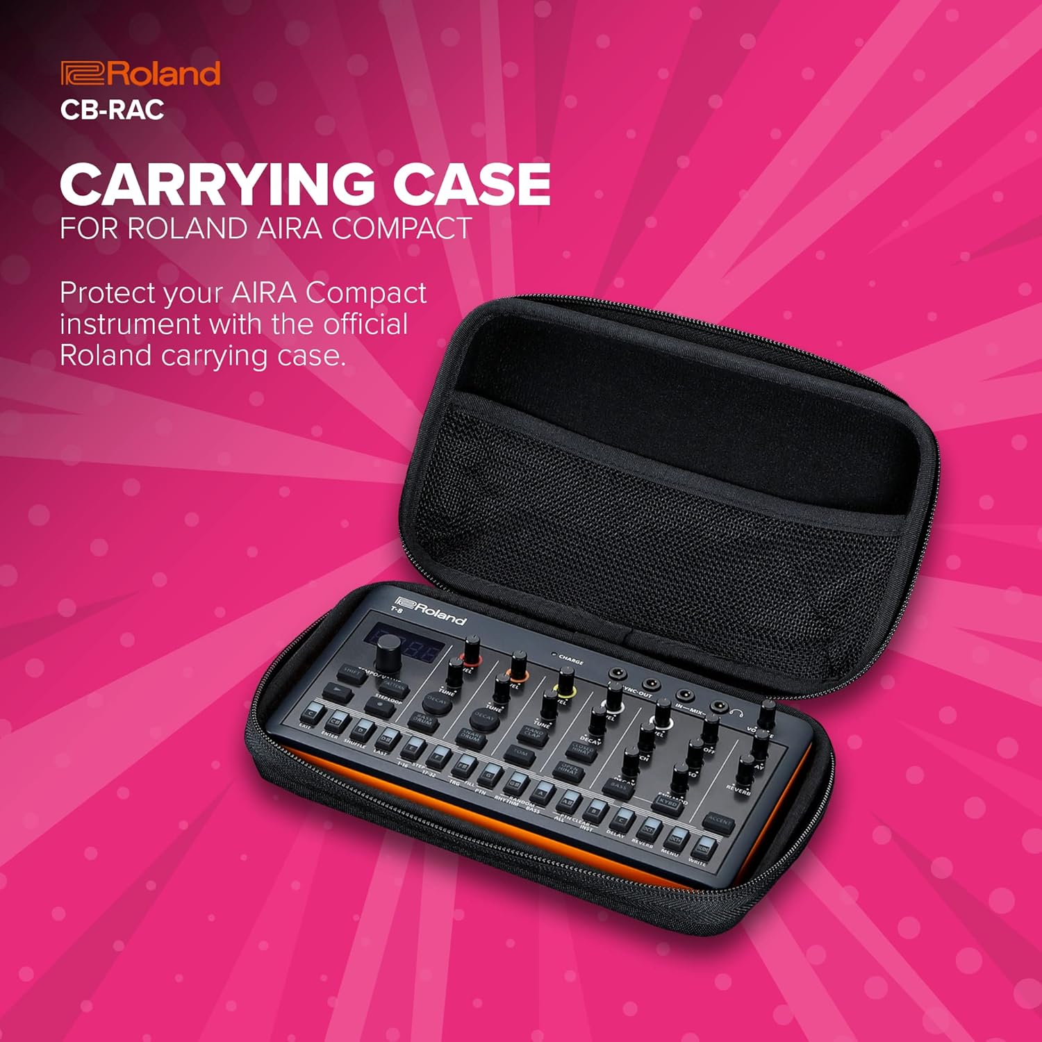 Roland AIRA Compact T-8 Beat Ultra-Portable Bass Machine Sounds | TR-REC Drum Sequencer | Six Rhythm Tracks & CB-RAC AIRA Compact Carrying Custom Case to Protect Your E-4 Voice Tweaker