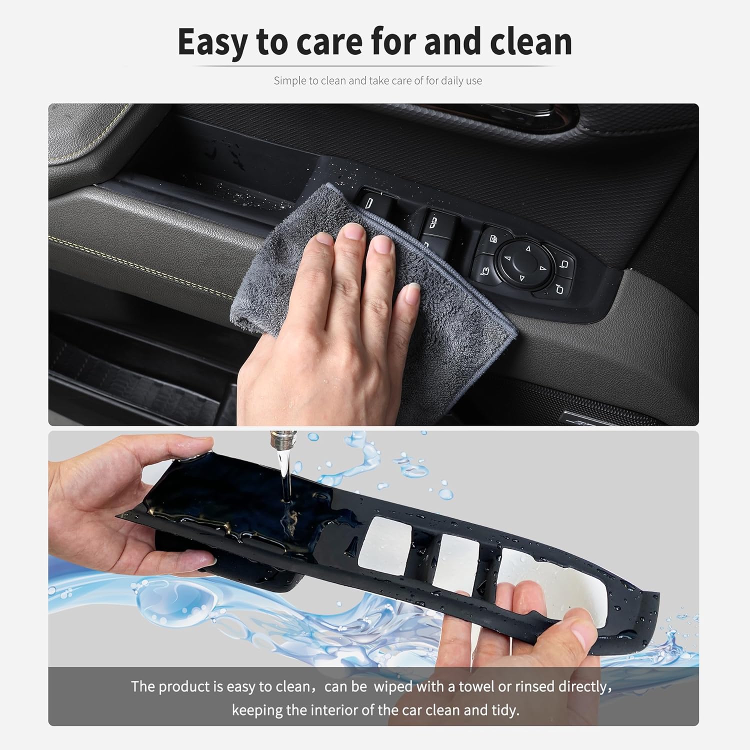 Compatible with 2019 2020 2021 2022 2023 2024 2025 2026 Chevrolet Silverado 1500 Window Switch Panel Protective Silicone Cover Interior Protection Accessories (Black, Chevrolet Silverado 1500)