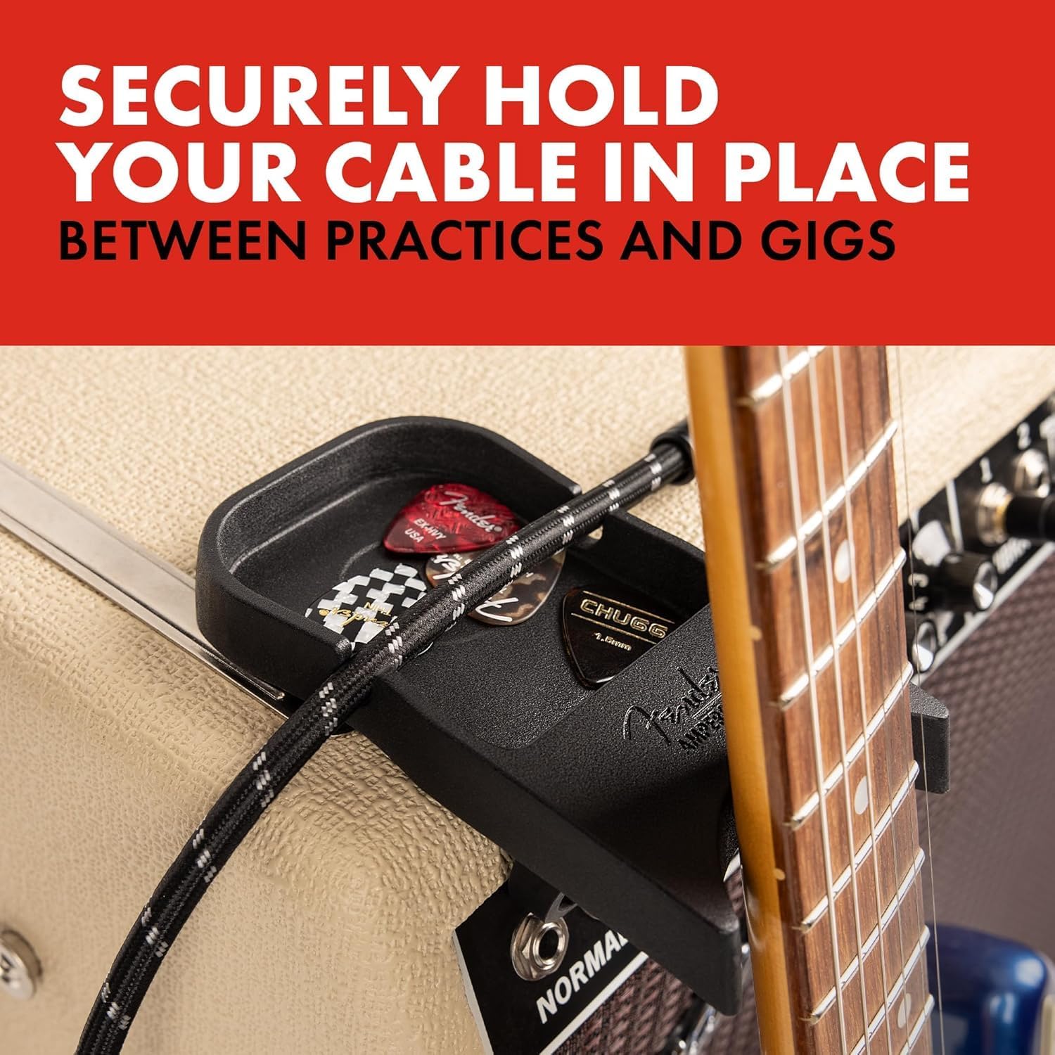 Fender Tone Master Deluxe Reverb Guitar Amplifier, with Amperstand Guitar Cradle