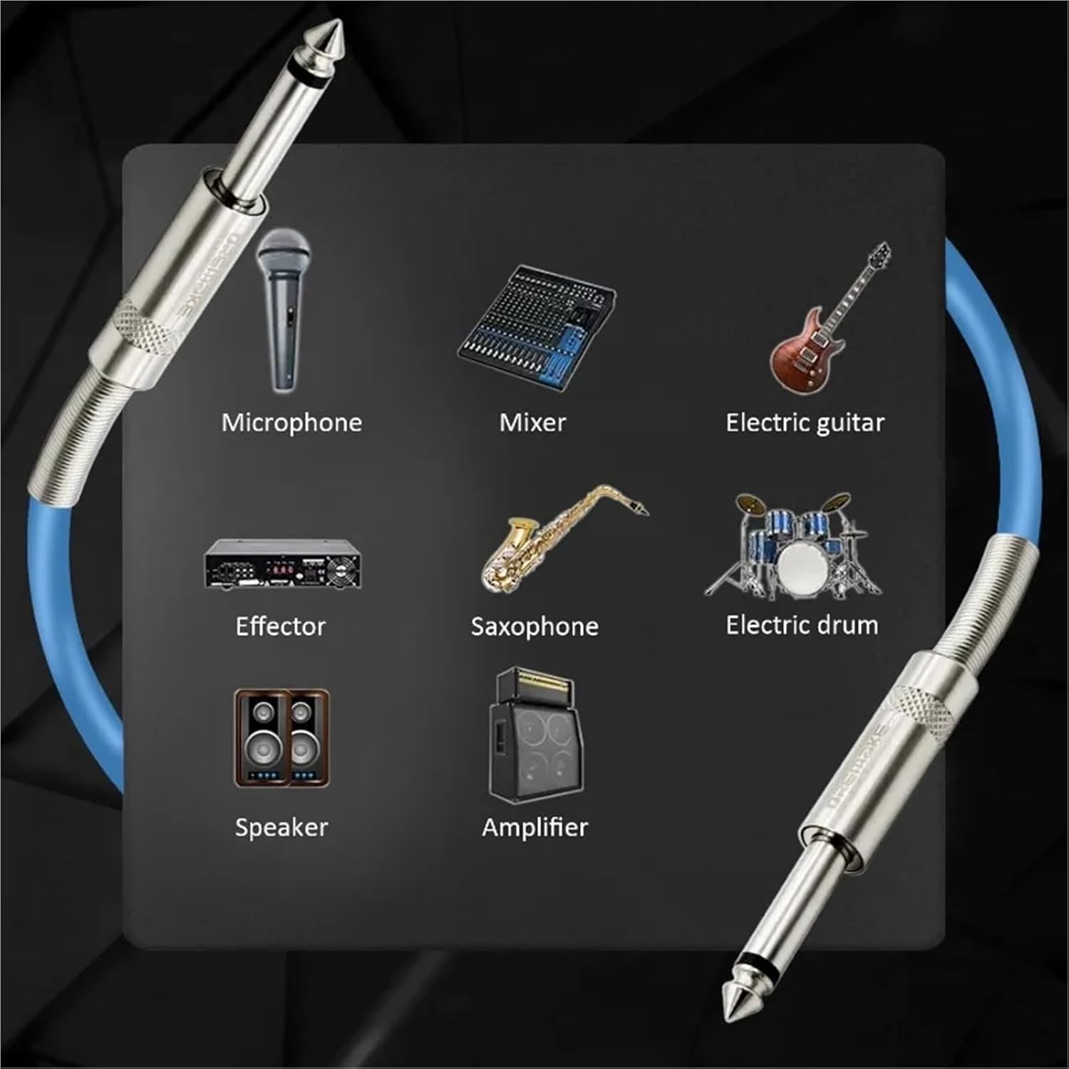 6.35mm to Instrument Cable Mono Jack 1/4