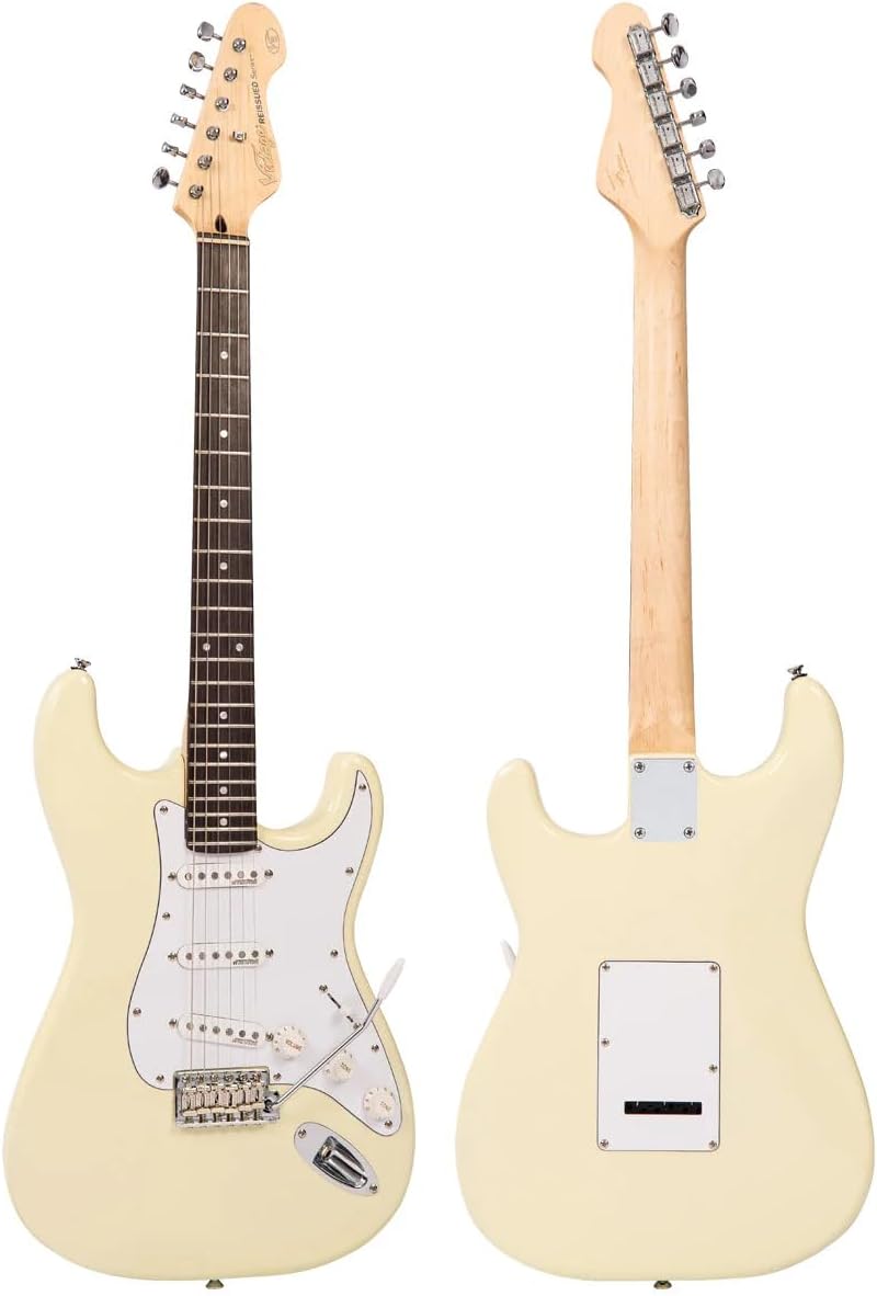 VINTAGE Electric Guitar, Right, White (V6VW)