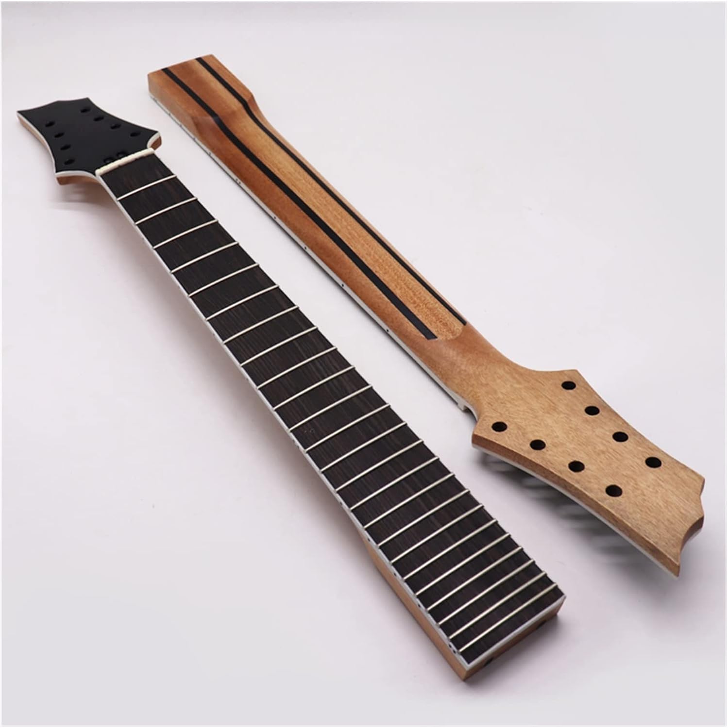 Unfinished Black 8 String 24 Fret Electric Guitar Neck with Mahogany DIY Neck Electric Guitar Neck