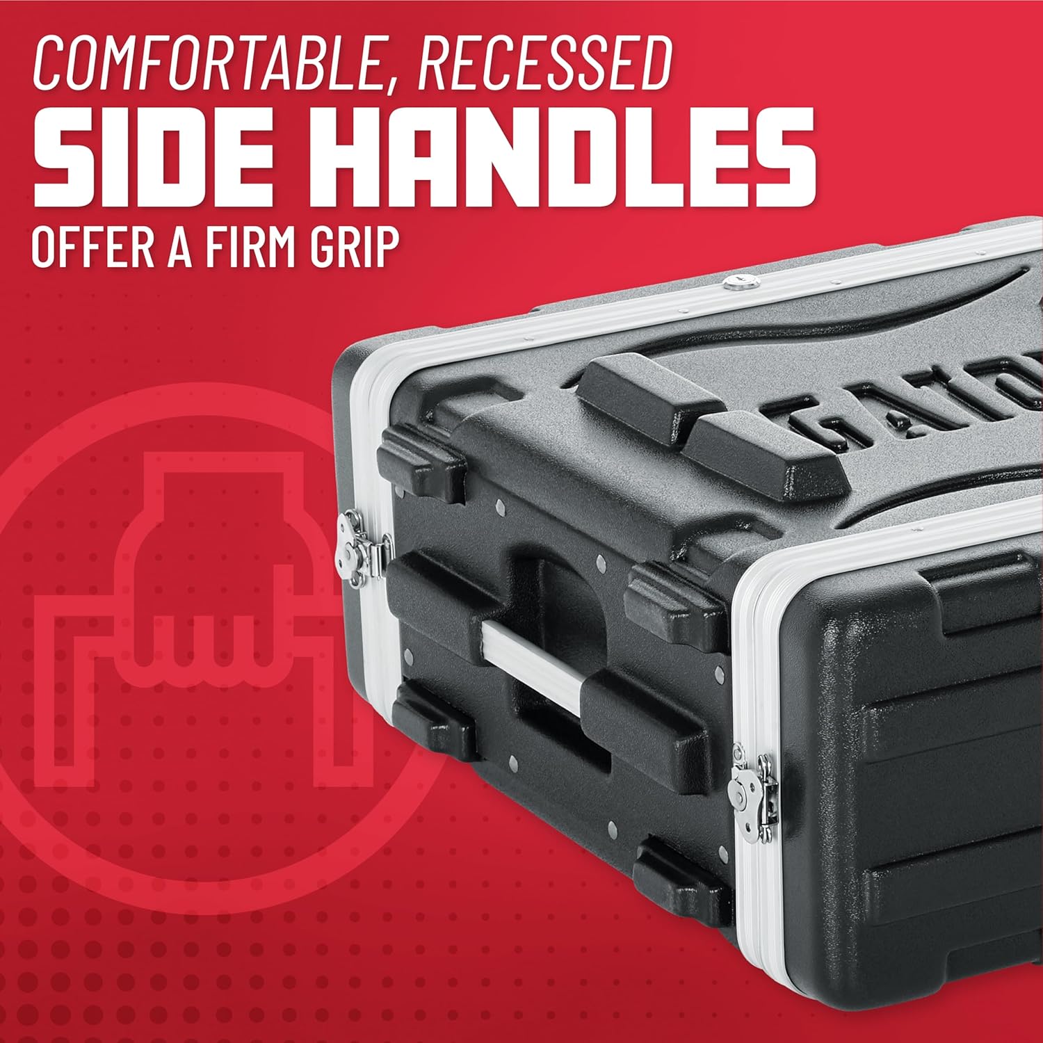 Gator Cases Lightweight Molded 4U Rack Case with Heavy Duty Latches, Standard 19.25