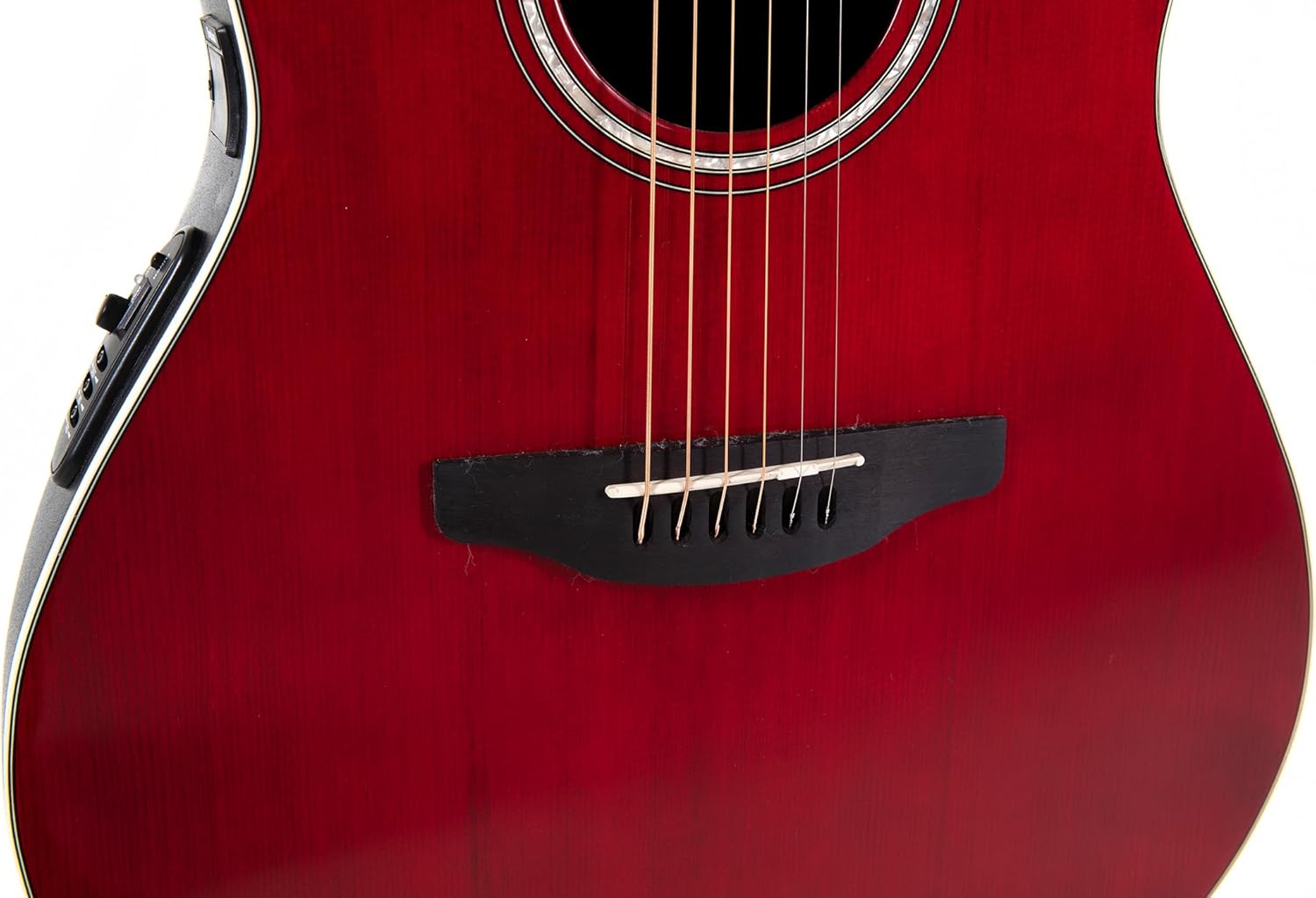 Ovation CS24-RR Celebrity Standard Mid Depth Ruby Red elektrisch-akoestische westerngitaar (OV531124)