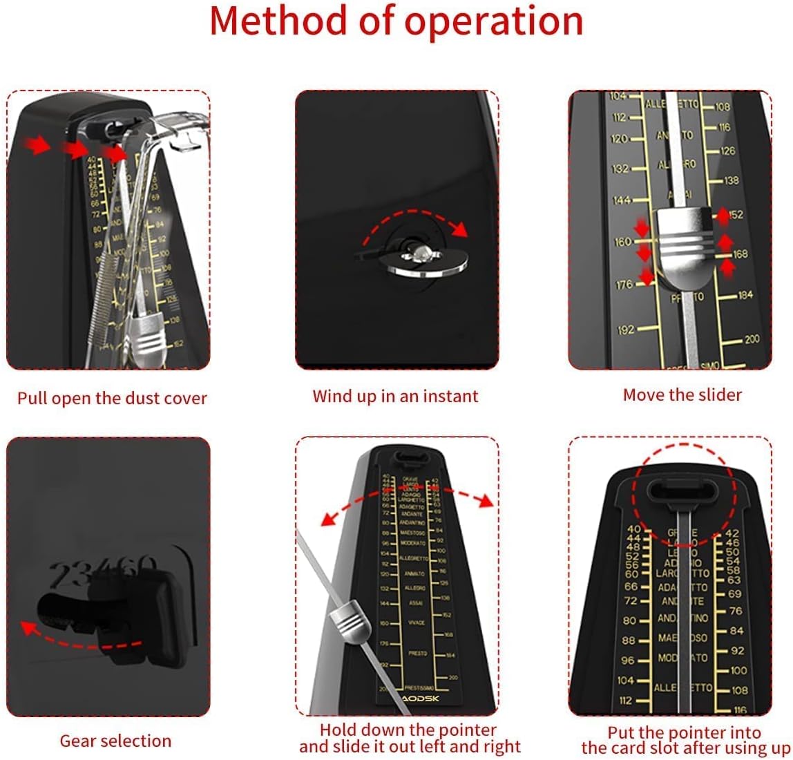 AODSK B-85 Digital Piano 88 Keys Electric Keyboard Piano for Beginner+Wooden Duet Piano Bench+Mechanical Metronome