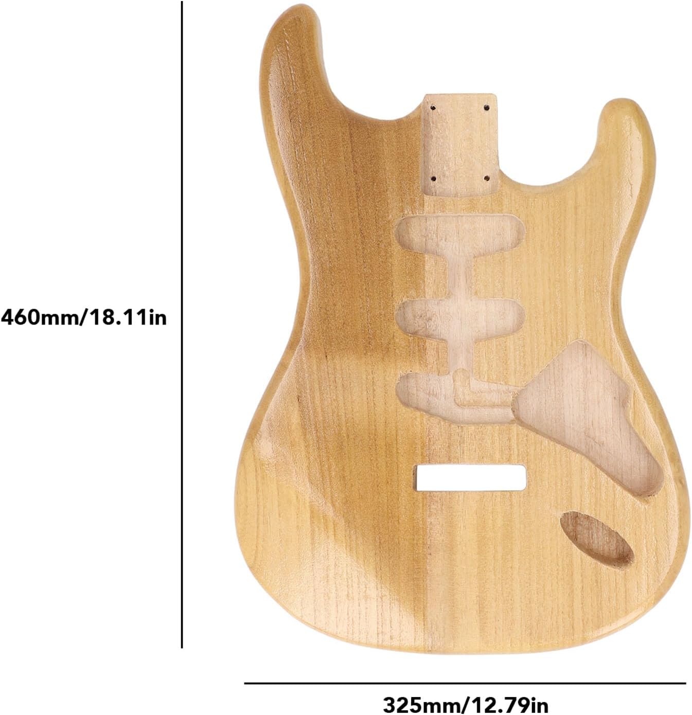 Unfinished Handcrafted Electric Guitar Body, Walnut Wood Blank Triple Single Pickup Hole Guitar Replacement Parts