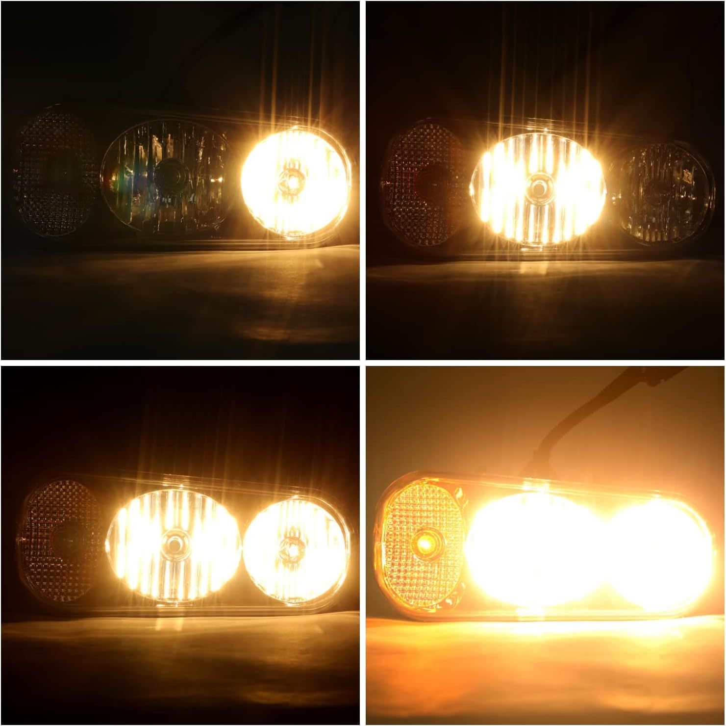 ECOTRIC Universal Halogen Snow Plow Lights Kit Compatible with Boss Western Meyer Blizzard Curtis Snowdog Replacement for 1311100 Snow Plow Lights Accessories