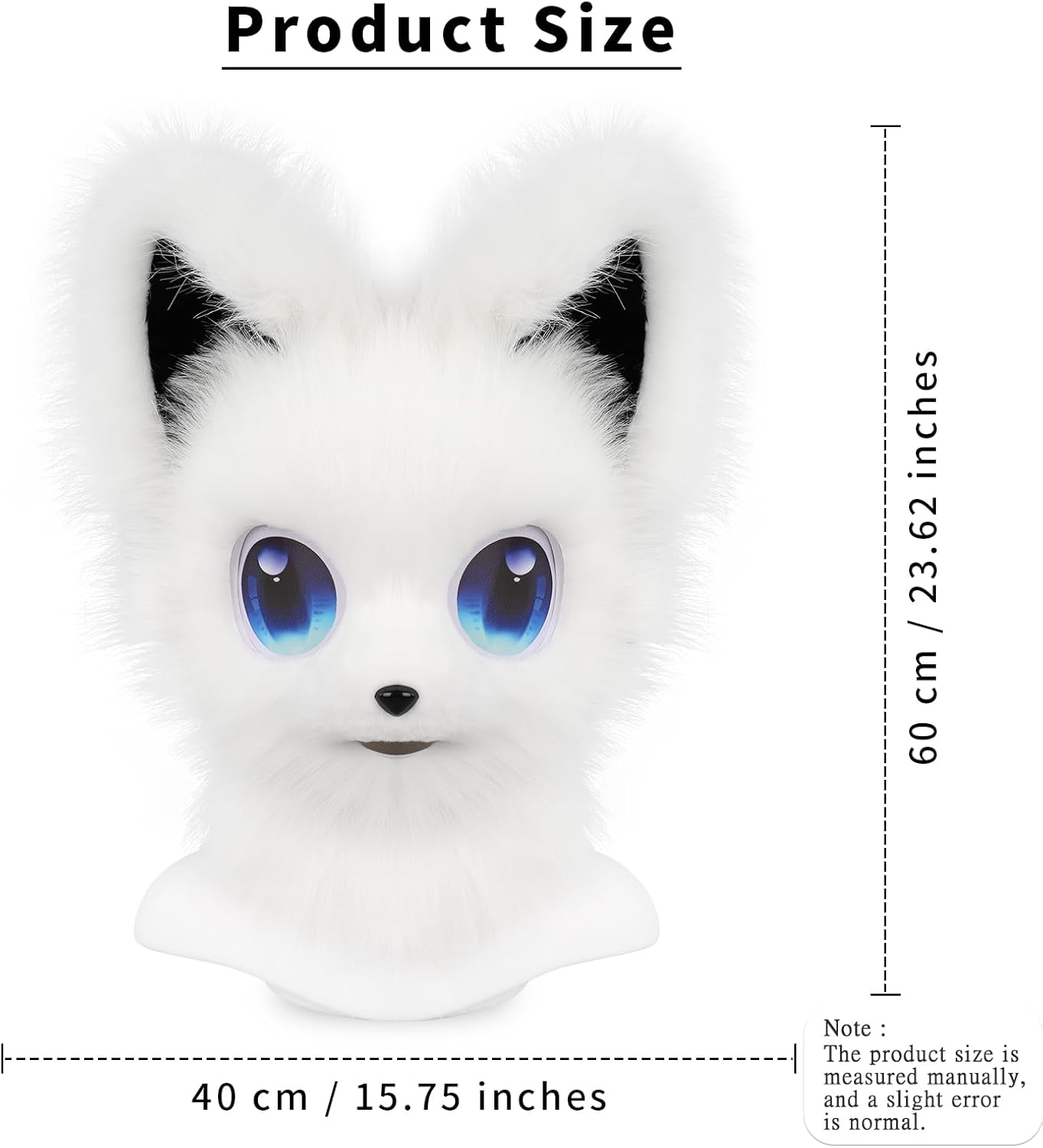 Animal Head Mask Furry Fursuit Plush Dog Fox Masks for Halloween Parties Cosplay Costume Accessory