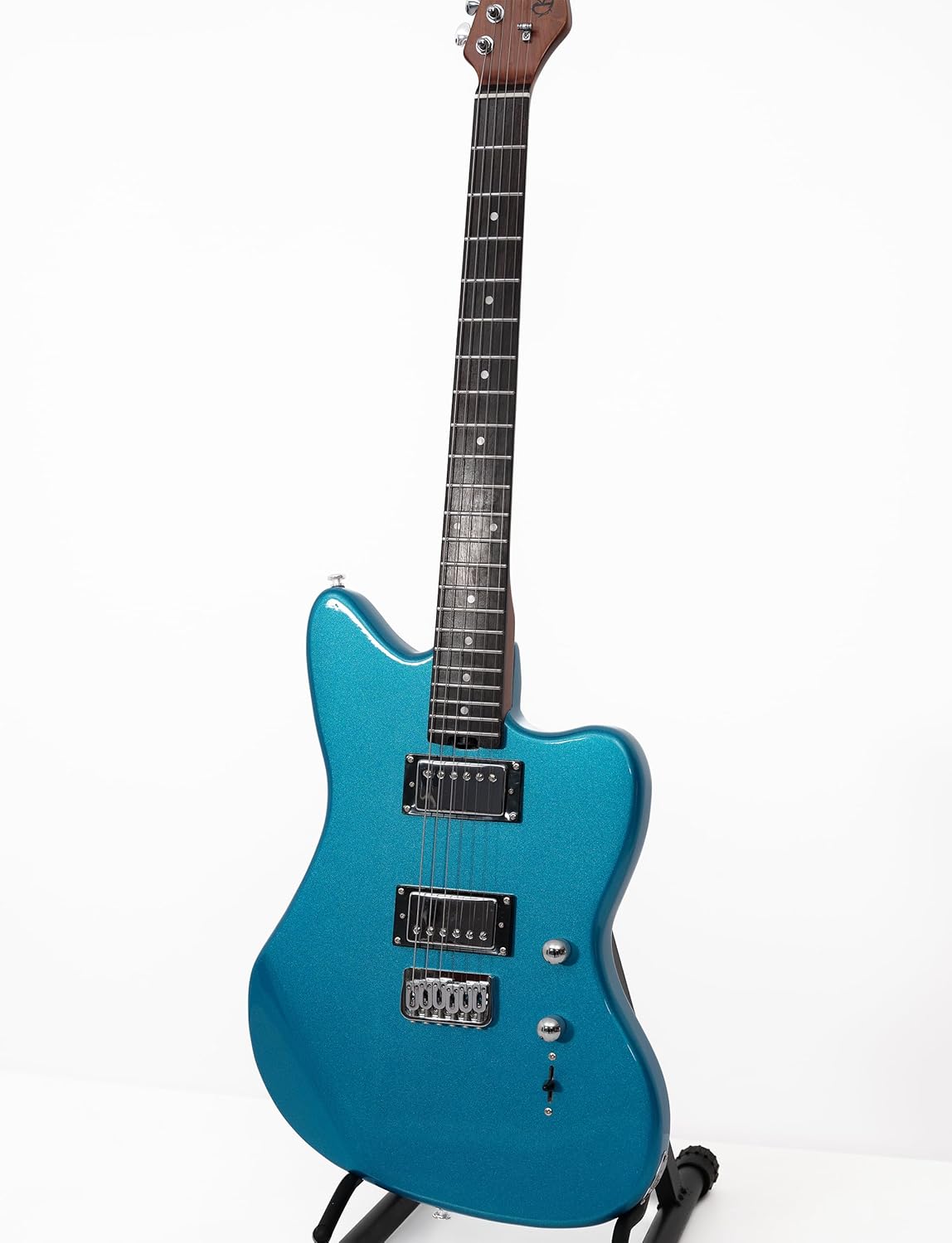 KGD Jazzmaster Mahogany Solid Body Electric Guitar,Roasted Maple Neck and Rosewood fingerboard,Bone Nut,6-String H-H Guitar,Professional/Full Size/Electric Guitars for Adults