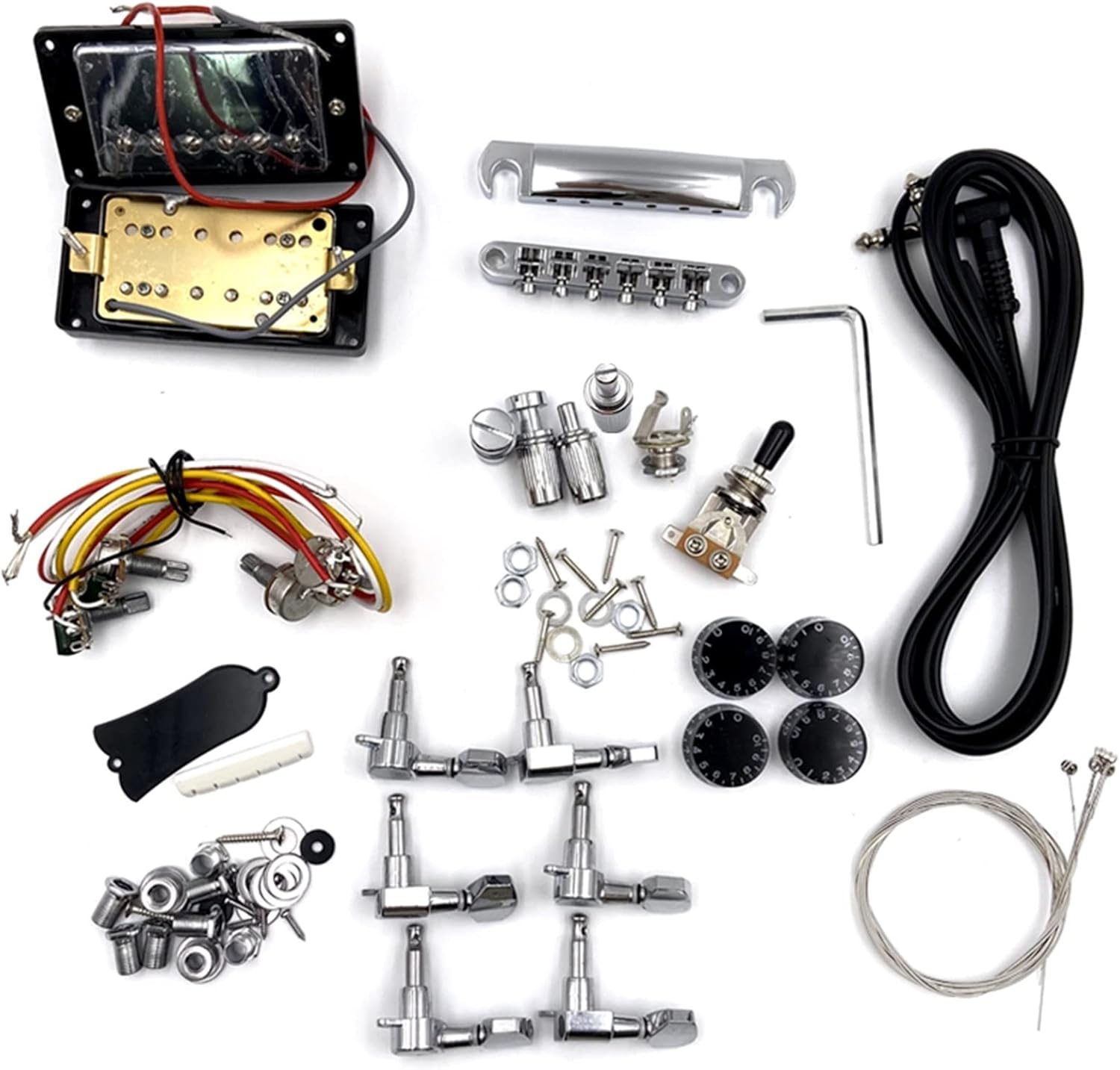 DIY Electric Guitar Kit Unfinished Electric Guitar 1set Guitar Kit Maple Guitar Neck and Guitar Body DIY Hollow Electric Guitar