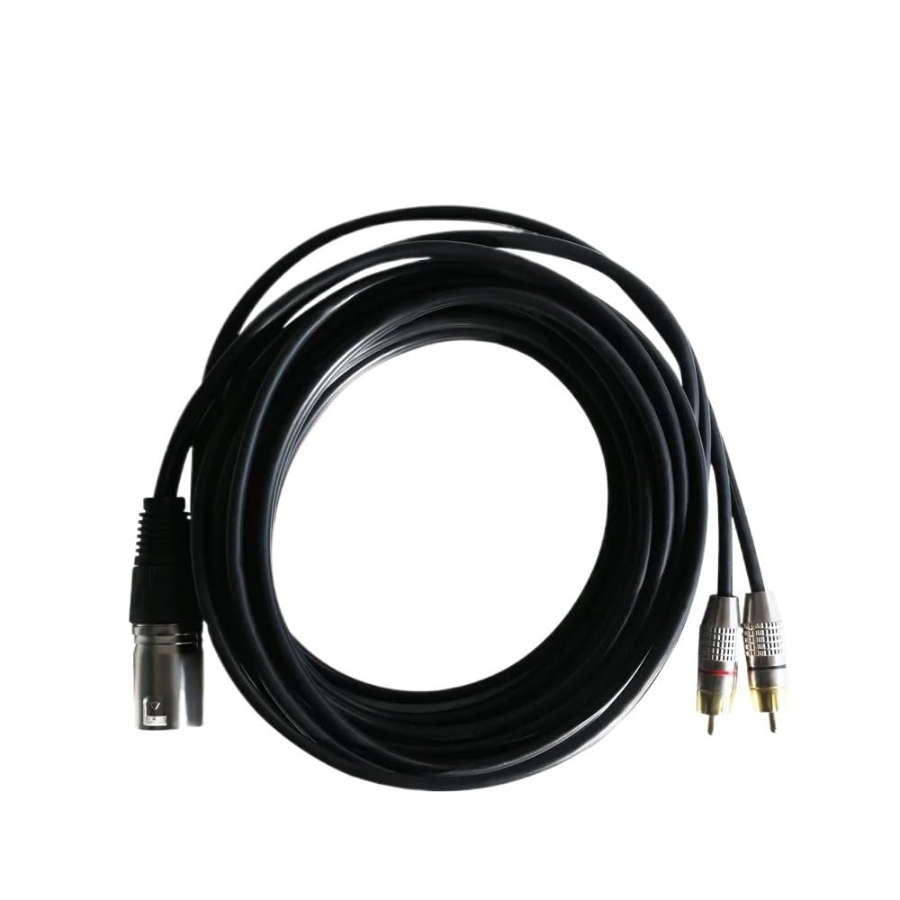 2R/*CA Cable Male to XLR 3 Pin Male Female Can/*Non Amplifier Mixing Plug AV Cable XLR to R/CA Cable 1.5M/3M/5M(Cannon Male to RCA,8m)