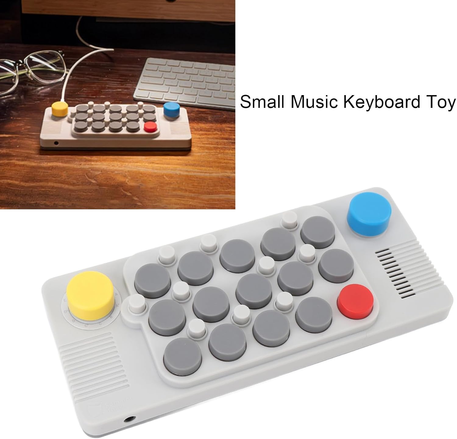 Pocket Music Keyboard, Adjustable Pitch Control, 20 Popular Instruments Bluetooth Small Electric MIDI Keyboard with 3.5mm Jack, Type C Rechargeable, C3-C8 Full Tuning