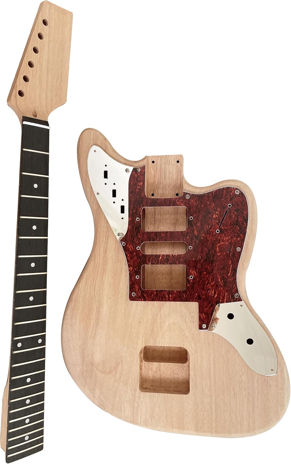 Electric Guitar Kit Beginner Kit 6 String Handed with Mahogany Body Mahogany Neck Rosewood Fingerboard Chrome Hardware DIY Build Your Own Guitar.