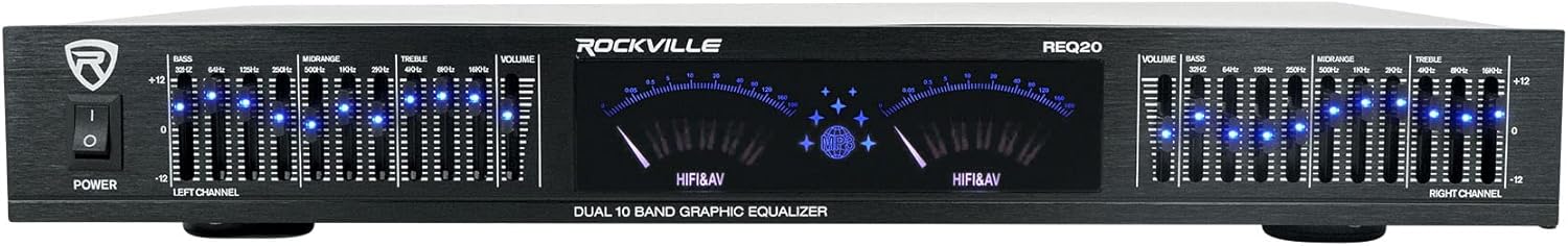 Rockville REQ20 Dual 10 Band Graphic Equalizer 19