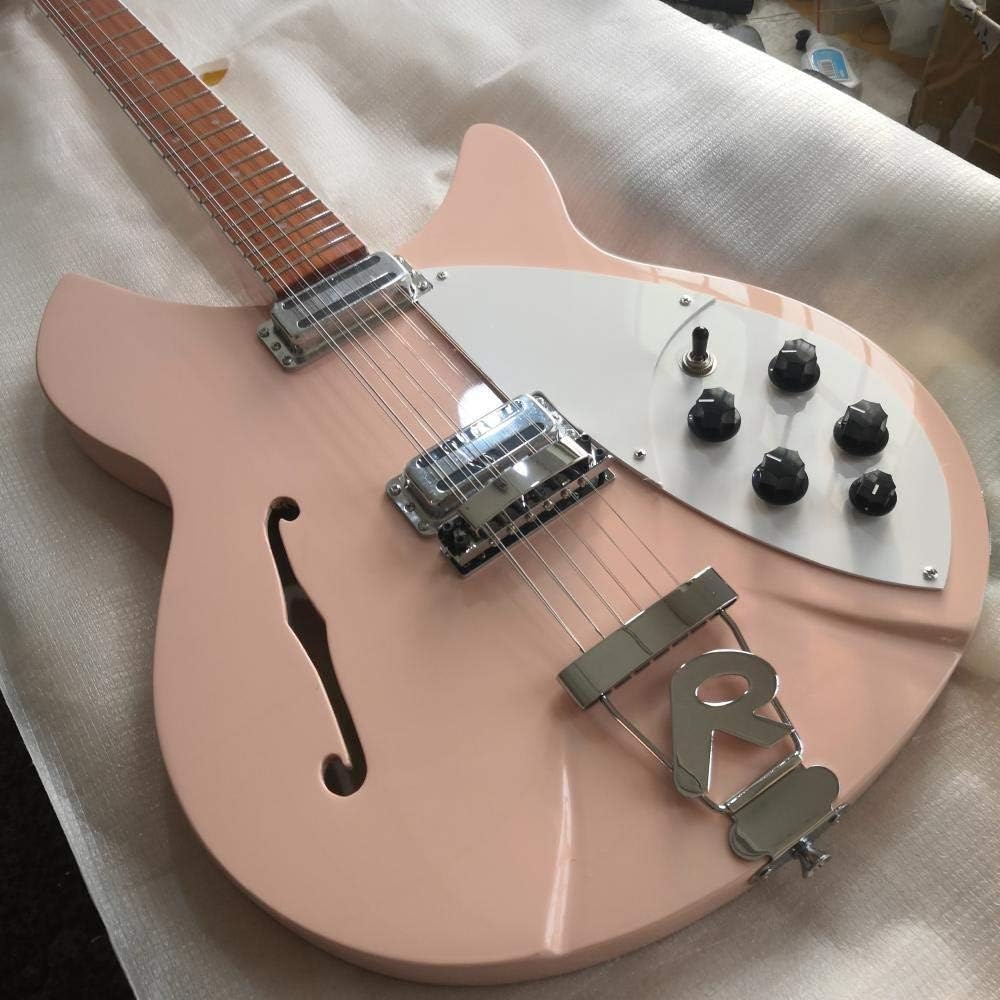 12 String Electric Guitar Electric Guitar Pink Body and Neck Rosewood Fingerboard Acoustic Guitars (Size : 39 inches)