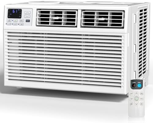 Antarctic Star 8,000 BTU Small Window Air Conditioner AC Unit Cools up to 350 Sq.Ft. with 7 Modes, Ultra-quiet Air Conditioner Window Unit with Remote Control, Easy to Install, Energy Saving, White