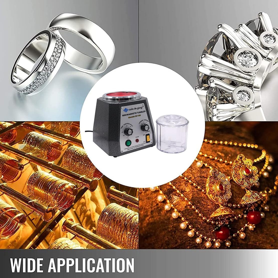 Magnetic Jewelry Polishing Machine, Drum Polishing Machine, with Timer Function, Jewelry Polishing and Finishing Machine