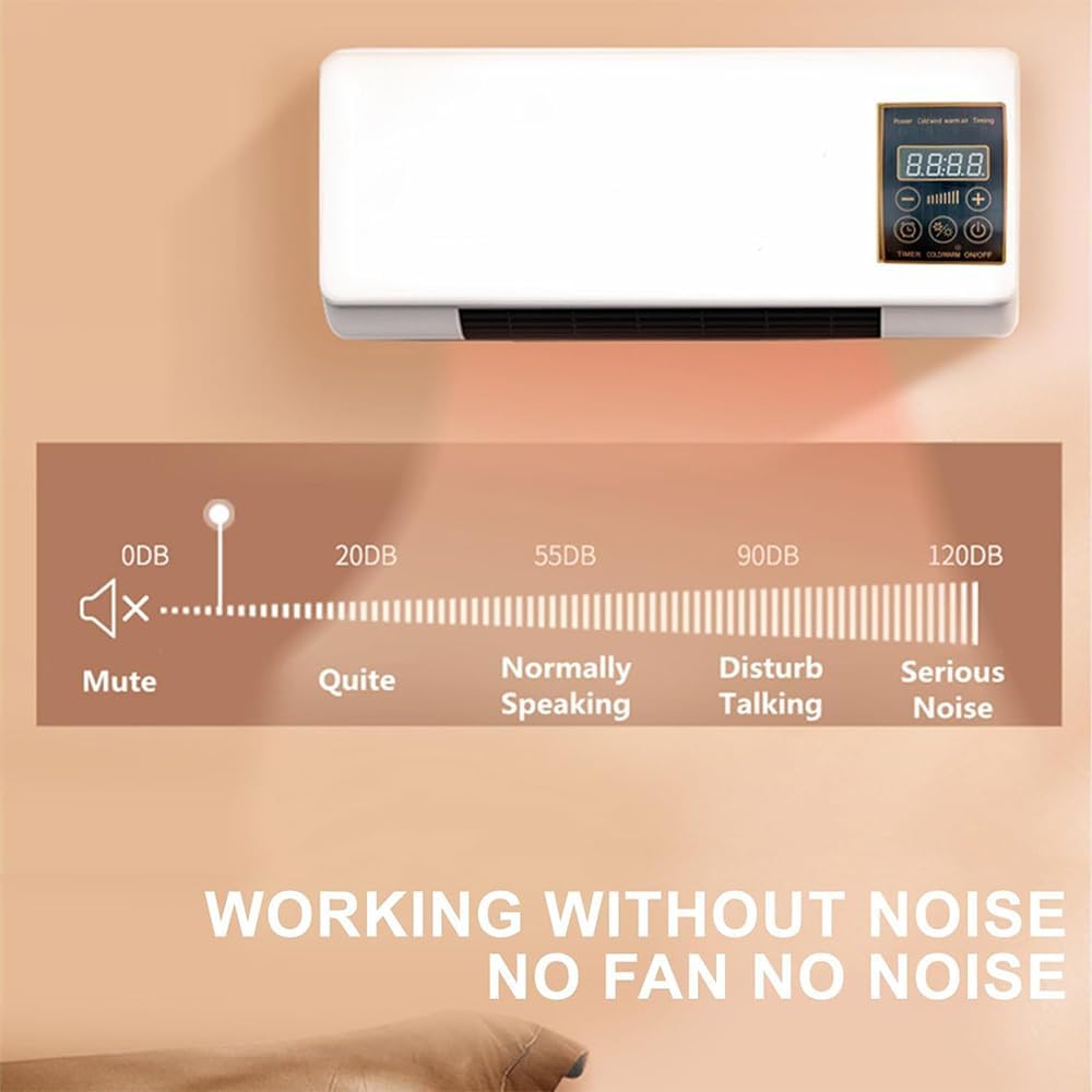 Mini Aire Acondicionado Portátil De Pared Wall Air Conditioner Fan Multifuntional for Bedroom with Precise Remote Control 6h Programmable Timing