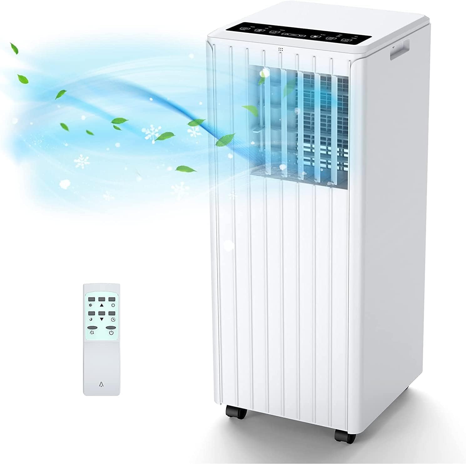 8000Btus Portable Air Conditioner with Cooling, Dehumidifier, Fan 3-IN-1 Indoor AC, 24H Timer, 2 Wind Speeds, Sleep Mode, Portable AC with Remote Control for Home Offices Garage