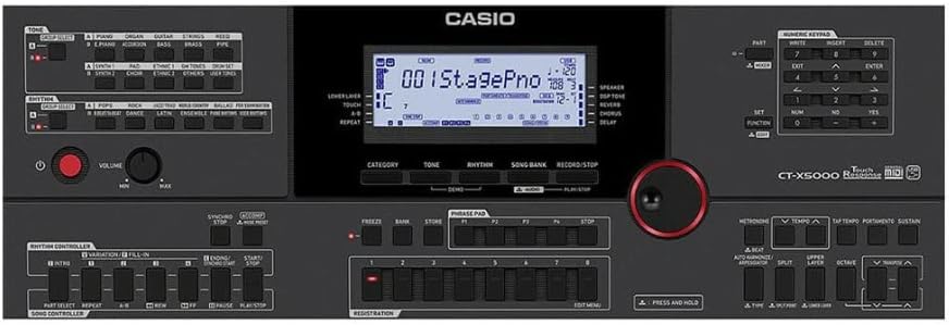 Casio CT-X5000 – 61-Key Flagship Arranger Keyboard | 800 Tones, 235 Rhythms, Editable DSP Effects, 17-Track Recorder, 30W Speakers, Mic & Line Outs, USB MIDI, Phrase Pads | Pro Performance