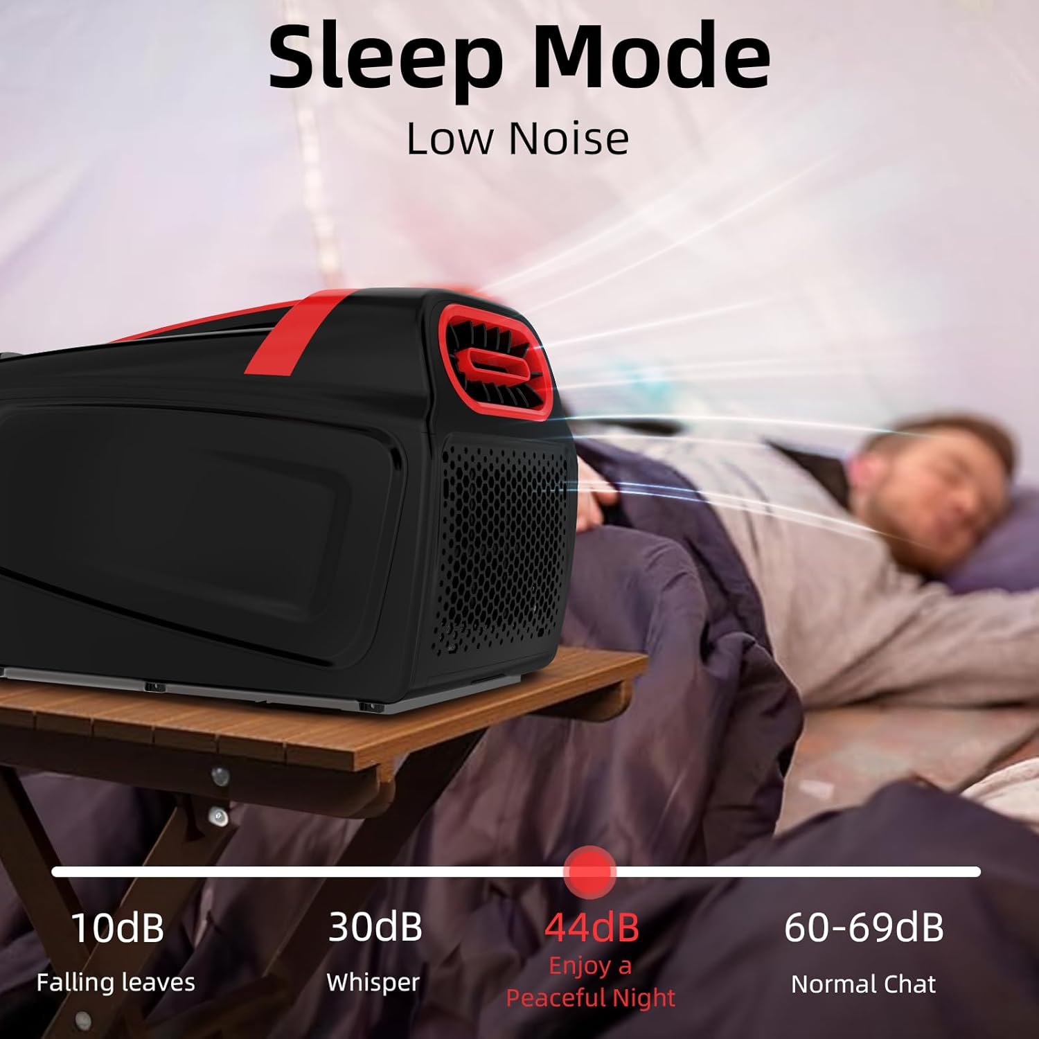 Portable Air Conditioner for Tent, 3,500 BTU AC Unit with Fan Mode for Truck Van Outdoor Camping Small Rooms, 400W Drain Free Air Cooler with Dual Hoses