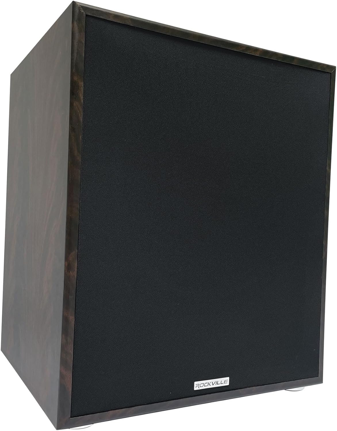 Rockville Rock Shaker 15 Dark Wood 1000W Powered Home Theater Subwoofer, Deep Bass, Class-D Amp, RCA Inputs, for Movies & Studios