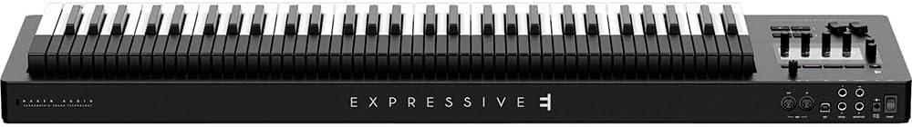 EXPRESSIVE E Osmose 61-Key Synthesizer and MPE Controller Bundle with Auray KSCL-2X Double-X Keyboard Stand, Auray PBS-17 X-Style Piano Bench, Auray FP-P1L Sustain Pedal and Kaces KKC-MD Dust Cover
