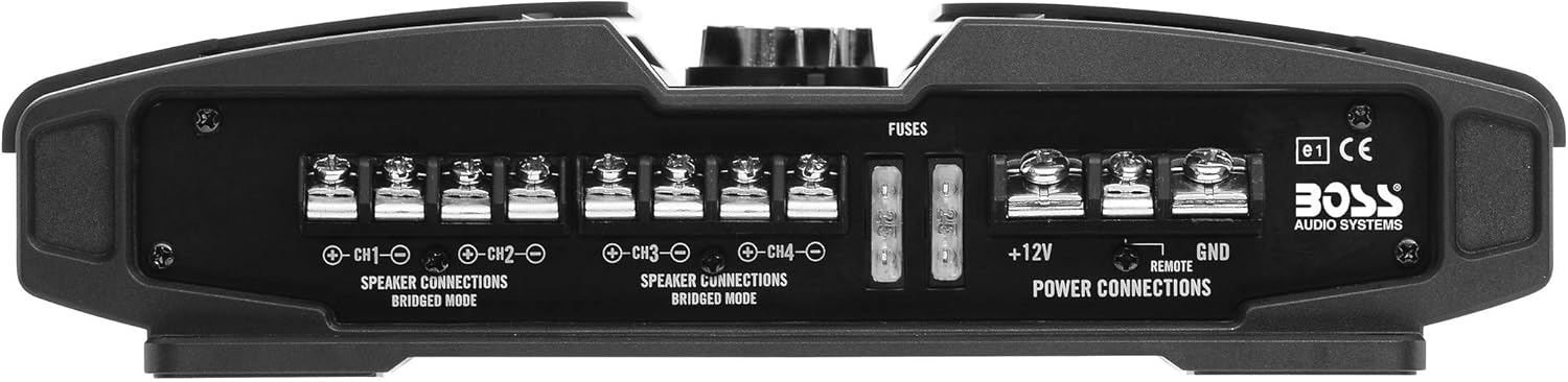 BOSS Audio Systems PF1800 4 Channel Car Amplifier - 1800 Watts, Full Range, Class A-B, 2-4 Ohm Stable, Mosfet Power Supply, Bridgeable