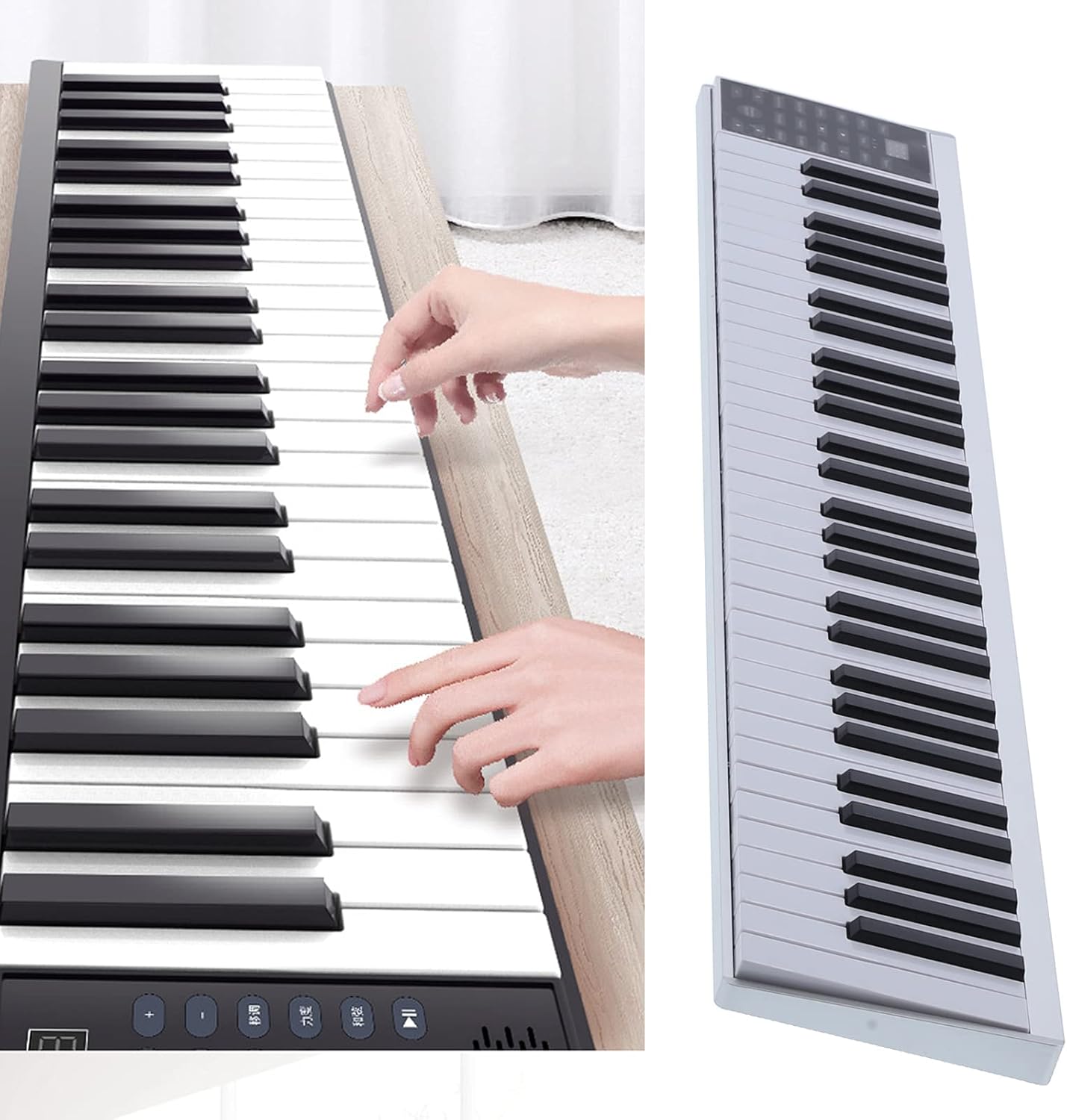 61 Key Digital Smart Piano Digital Smart Piano MIDI Keyboard Rechargeable Multifunctional Musical Instrument Kit