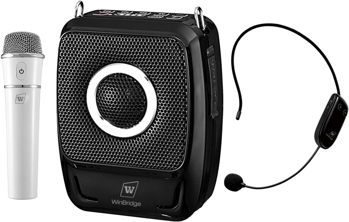 Voice Amplifier with 2 Wireless Mics, 25W High Capacity 5200mAh Personal Voice Amplifier Portable Pa System Megaphone Bluetooth Speaker,Wireless Microphone System for Teaching, Fitness, Outdoor