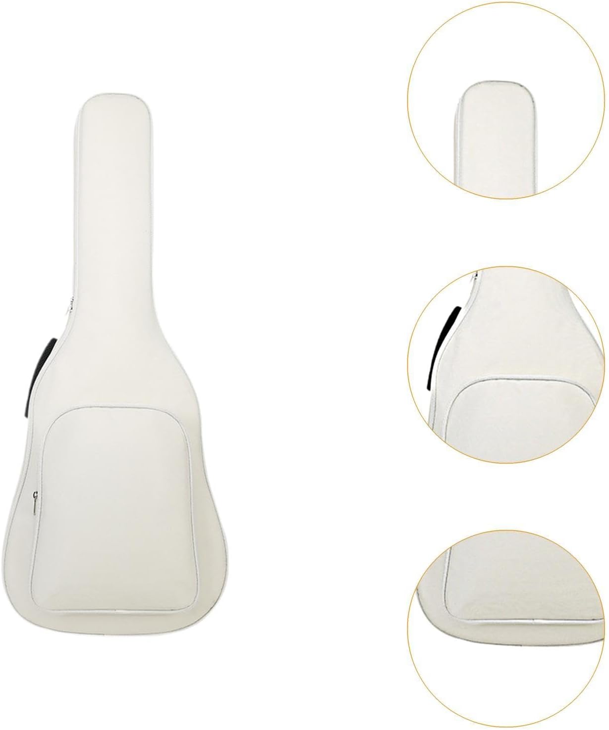 Electric Guitar Bag Carrying Bag 41 inch Professional Electric Guitar Gear Bag Travel Case Acoustic Guitar Case for Stage, White