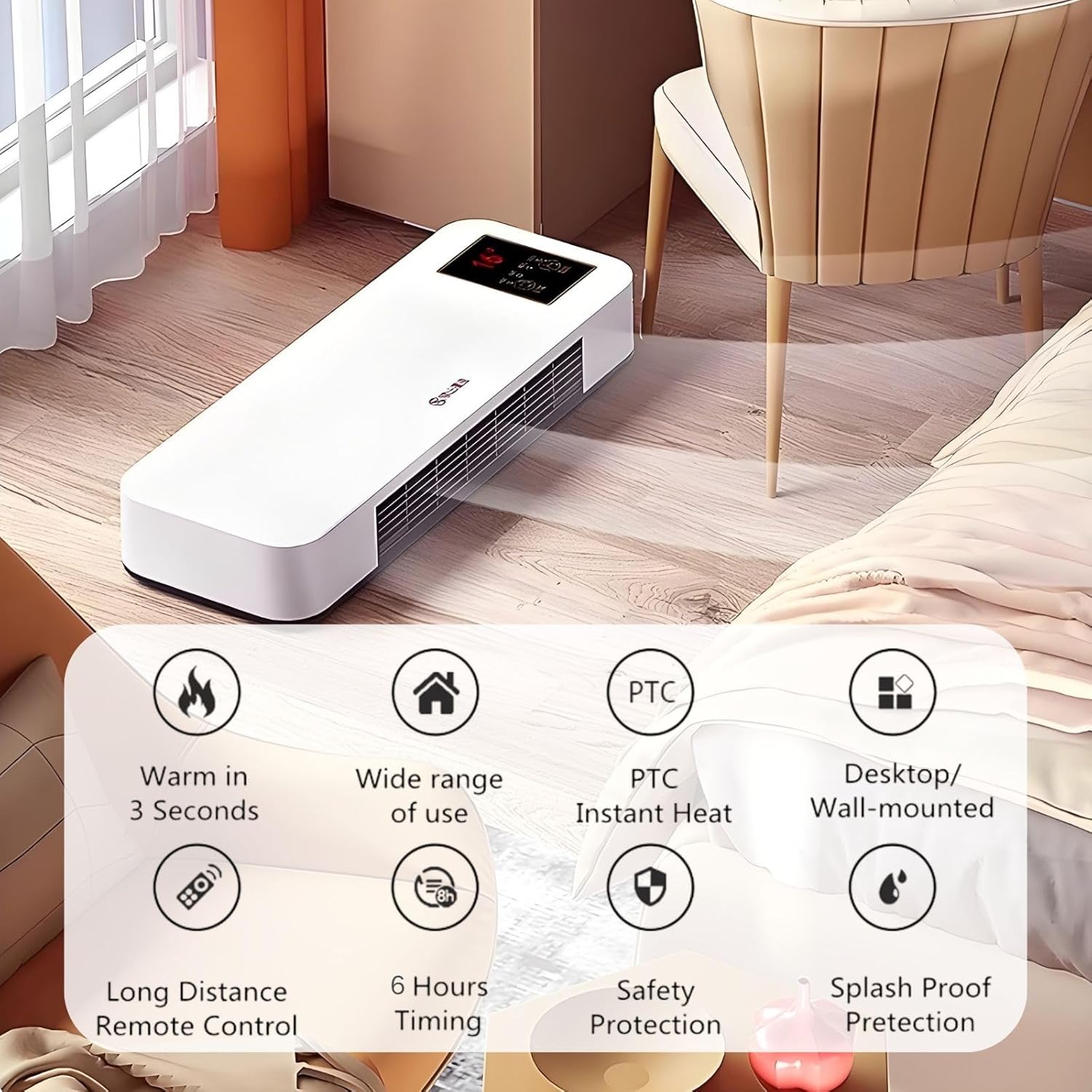 Portable Air Conditioners Fan Wall Ac And Heater Combo Unit With Remote Conditioner Fan For Home Office Bedroom