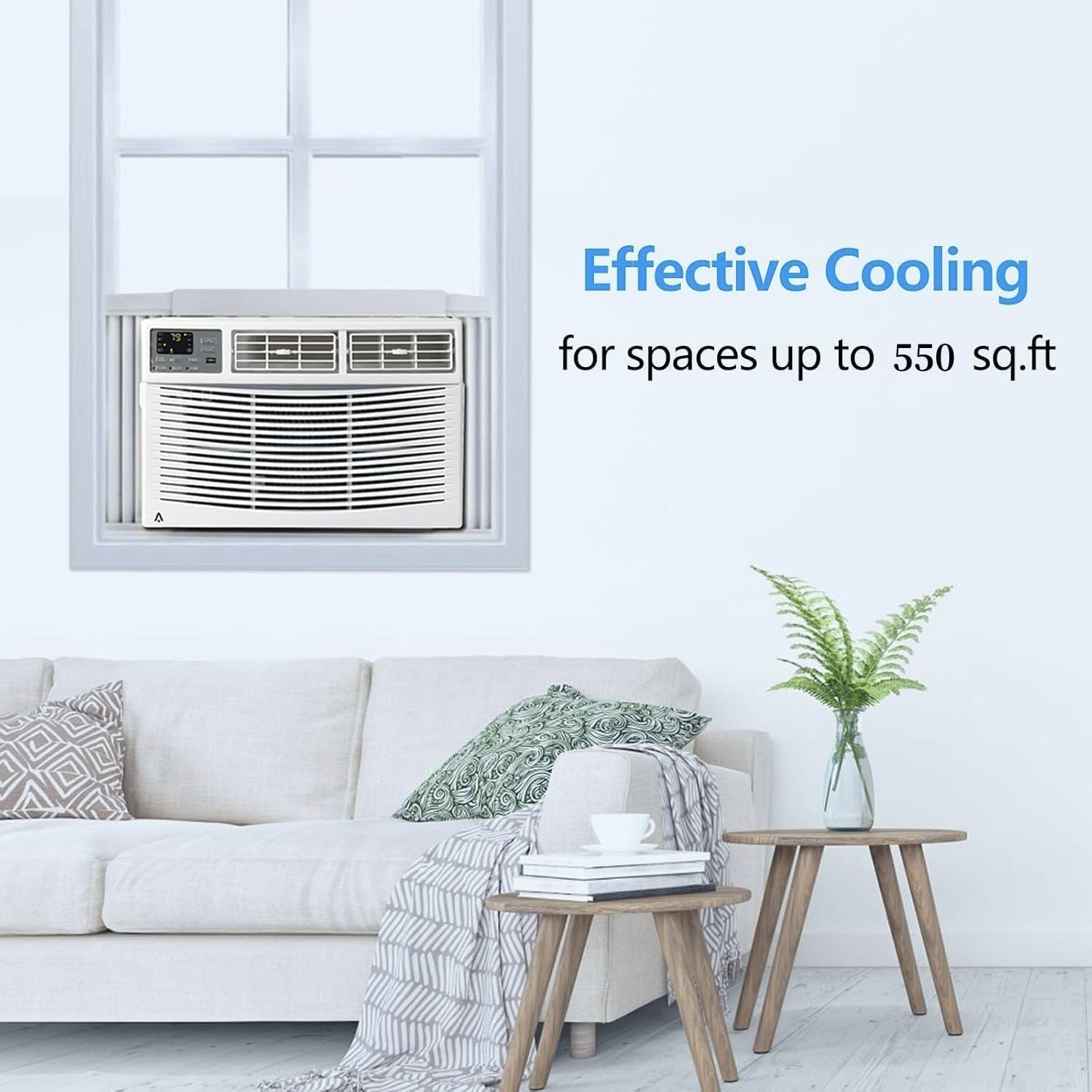 12000 BTU Window Air Conditioner with Wi-Fi, Smart Air Conditioner Window Unit - Remote & App Control & Timer Function & Easy Install Kit, Cools Up to 550 Sq. Ft, Window AC Unit Cool/Dehumidify/Fan