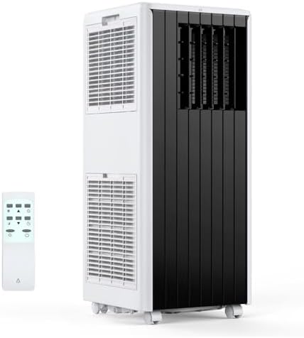 8000 BTU Air Conditioner Portable for Room up to 350 Sq. Ft, with Remote Control, Powerful Cooling, Grey