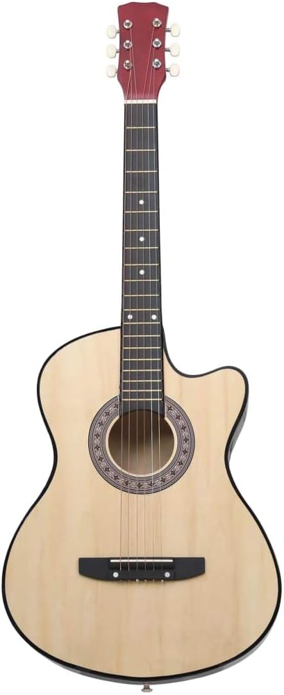 CHARMMA Western Acoustic Cutaway Guitar with 6 Strings 38